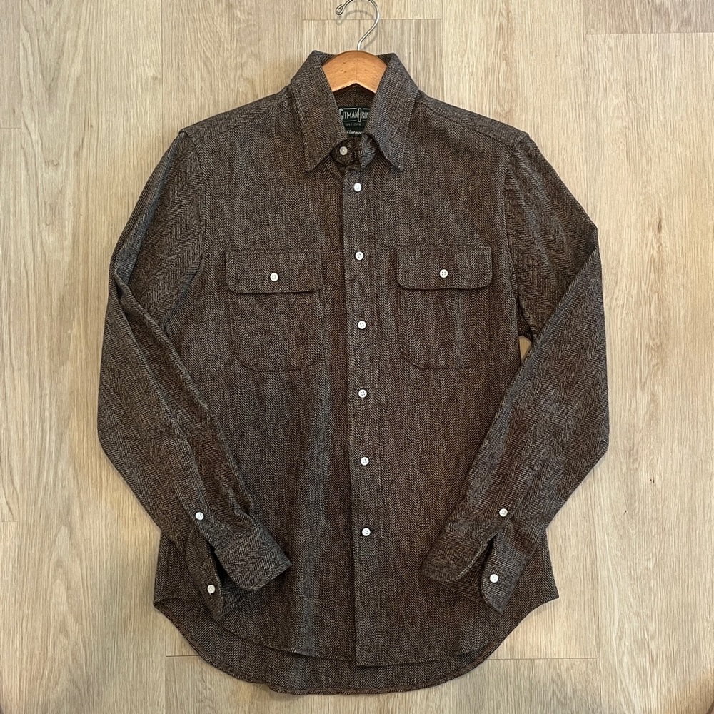 Gitman Brothers Dark Brown Button-Down Shirt - Men’s Small - Made in USA